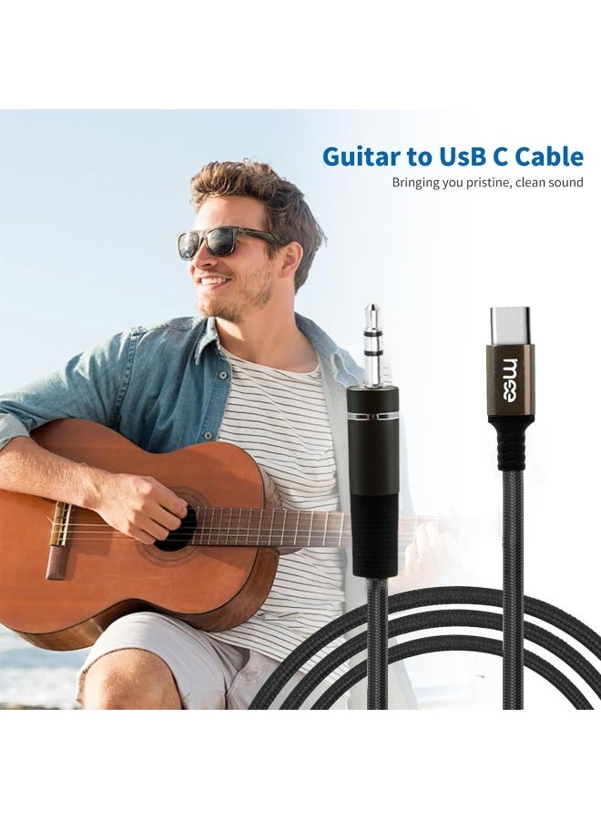 آیمی كابل صوت USB-C إلى 3.5 ملم، طوله متر واحد، من النوع C ذكر إلى AUX، سلك ستيريو عالي الدقة، مصنوع من سبائك الألومنيوم المضفرة، كابل متين لسماعات ومكبرات صوت ستيريو السيارة، متوافق مع الهواتف والأجهزة اللوحية وأجهزة الكمبيوتر المحمولة المزودة بمنفذ USB-C، موديل IM-218 - Image 4